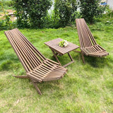 Generic Acacia Wood Folding Wooden Outdoor Chair -Stylish Low Profile Acacia Wood Lounge Chair for The Patio, Porch, Lawn, Garden or Home Furniture, Brown WoodArtSupply