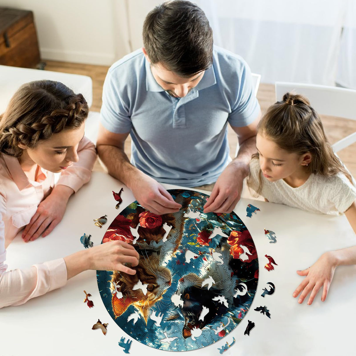 Wooden Puzzle for Adults, 200 Piece Irregular Animal Shaped Wooden Jigsaw Puzzles, Unique Puzzles for Adults, Creative Gift for Teenagers and Adults WHJSG