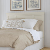 Home Styles Naples White Queen Headboard with Mahogany Wood Solids, Brush Stroke Finish, Raised Panel Design, and Rich White Finish homestyles