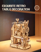 Wowood 3D Puzzles for Adults, STEM Building Kits for Kids, DIY Mechanical Gears Wooden Puzzles, Birthday Gifts for Men/Women (Classic Printing Press) Wowood