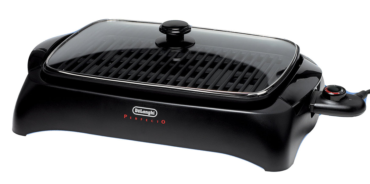 De'Longhi Perfecto Indoor Grill with Lid, Black De'Longhi