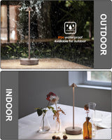 SHANGCAI Cordless Table Lamps Rechargeable, 6000mAh Battery Operated LED Desk Lamp Outdoor Waterproof Portable Touch Dimmable Table Night Light for Patio Restaurant Dining Home Rust SHANGCAI