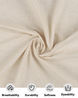 HOTGODEN Light Weight 100% Cotton Muslin Fabric: 63 inch x 2,5,10 Yards Unbleached Muslin Linen Fabric Material for Sewing Material Apparel Cloth HOTGODEN