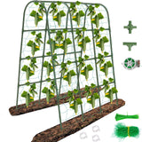 65"×50" Cucumber Trellis for Raised Bed,Tall Metal Arch Garden Trellis for Climbing Plants Outdoor,Vegetables,Plant Support Peas,Fruit,Flower,Grape,Tomato, Bean CFKEMZY