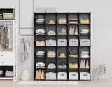 HOMIDEC Closet Organizers and Storage, 9 Cube Storage Organizer, Portable Closet Organizer Storage Cubes Shelves for Clothes, Bedroom, Closet, Wardrobe, Kids Room, Bathroom, Black HOMIDEC