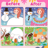 Insnug Dot Sticker Art Kit Activity - Dot It Unicorns & Princesses, No Mess Sticker Art for Toddlers 4-8, DIY Dot Stickers for Kids, Stickers Crafts Valentine Gifts for Boys & Girls Ages 3 4 5 6 7 8+ Insnug