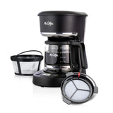 Mr. Coffee Programmable Coffee Maker, 5 Cups with Auto Pause, Glass Carafe, Compact Design, Black Mr. Coffee