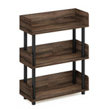 Furinno Turn-N-Tube 3-Tier Toolless Freestanding Multipurposes Display Rack, Walnut Furinno