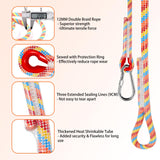 Werfeito Tree Swing Ropes (Set of 2), 3FT/5FT/10FT/15FT/20FT, Tree Swing Straps Hanging Kit Holds 4400 lbs, Heavy Duty Carabiners for All Swing Hammock Playground Set Accessories (5 FT) Werfeito