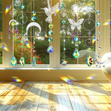 Geelin 400 pcs DIY Suncatchers Making Supplies Kit Art and Crafts for Adults Hanging Prism Sun Catcher with Crystal for Decorating Indoor Window Home Wedding Outdoor Garden Geelin