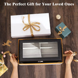 MoKo Sunglasses Organizer with 18 Slots, 3-Layer Leather Sunglass Display Collection Holder Case with Drawer Clear Glass Lid, Lockable Eyeglass Glass Jewelry Watch Storage Box for Women Men, Black MoKo