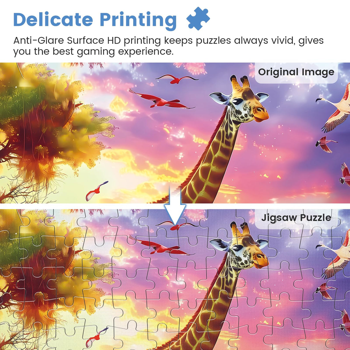 300 Piece Puzzles for Adults,Animals of The Savannah Jigsaw Puzzle for Adults Kids Seniors,Recycled Cardboard Large Piece Puzzle 300 Piece,Family Activity Great Gift for Family Friends 20.5 * 15 in MJYPHDM