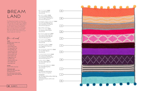 Mix and Match Modern Crochet Blankets: 100 patterned and textured stripes for 1000s of unique throws WoodArtSupply