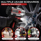 SundpeyPRO Cordless Impact Wrench 960Ft-lbs - 1300N·m High Torque Impact Wrench - 21V 2600RPM Brushless Power Impact Gun with 2 × 4.0Ah Battery 6 Sockets & Charger & Carry Case for Car Tire Truck DIY SundpeyPRO