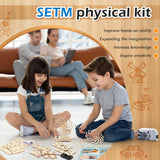 STEM Toys Wooden Building Kit for Kids Ages 8-12, Physics Wood Craft Set, DIY Science Building Projects for 6-8 with Hands-on Learning Activities - Educational Science Craft Model Kit Wzzkppa