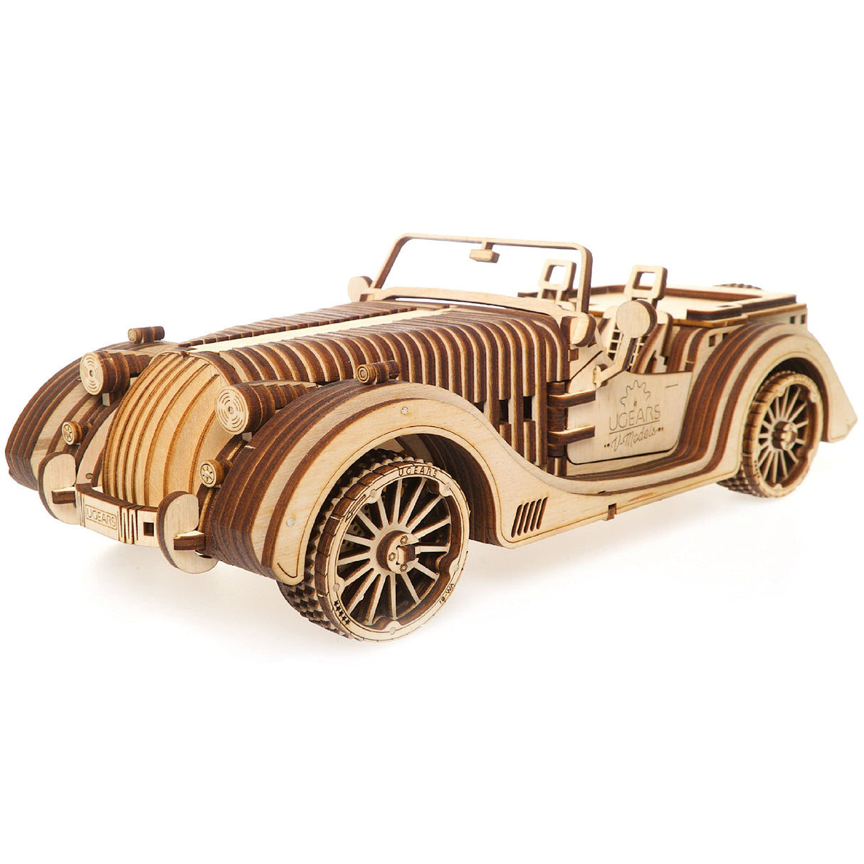 UGEARS Mechanical Models Roadster VM-01 3-D Wooden Puzzle UGEARS