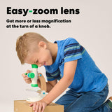 KiwiCo Kids Microscope Kit for Ages 5-8 Years Old | 100X-1200X Magnification, Easy Zoom Lens, LED Light | Science Experiment Set with Kid Biology Tools | STEM Educational Toy for Boys & Girls, 1 Pack KiwiCo