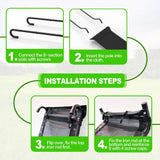 Deomod Trampoline Slide, 10FT 12FT 14FT 15FT 16FT Trampoline Universal Outdoor Slides, Trampolines Accessories with Cushioning Effect, Suitable for Kids to Climb Up Slide Down, Safety Slider (Black) deomod