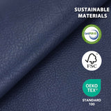 EONIX Dual Motor Oversized Power Lift Recliner Chair for Elderly, 400lbs Heavy Duty Faux Leather Recliner with Massage and Heat, Big and Tall Lay Flat Lift Chair with Cup Holders, SLRY006, Navy Blue EONIX