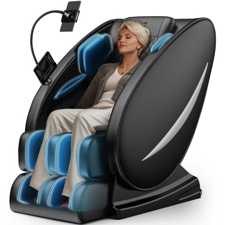 Massage Chair Full Body, Zero Gravity Massage Chair with 8 Fix Rollers, Foot Massage, Heating, Auto Modes, Full Body Airbag, Touch Screen Controller, Phone Controller, Home Massage for Back Fatigue Msutree
