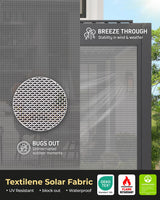 UNISHADES Retractable Pergola Sun Shade, for use on The Side of a 9.17'L × 7.75'H pergola to Block Out Light and Mosquitoes, not The pergola Itself. UNISHADES