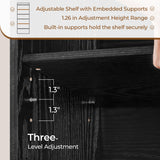 Yaheetech 7-Tier Open Bookcase and Bookshelf, Modern Simple Floor Standing Display Storage Shelves with Top Open Compartment for Home Office, Living Room, Bed Room - Black Yaheetech