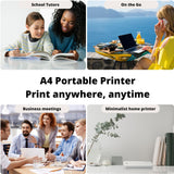 2025 Premium Portable Inkless Printer for Iphone, Android, Tablet, Laptop w/Bluetooth for home and school 8.5”x11” Thermal Printer-Wireless Mobile Printer w/FREE Shockproof Case, 3 rolls thermal paper STREAMLINED GADGETS