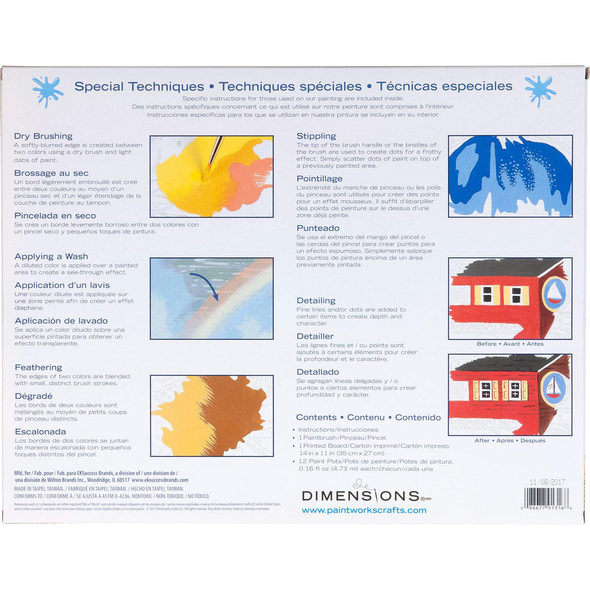 Dimensions Beach Chair Trio Paint by Numbers for Adults, 14'' W x 11'' L Dimensions
