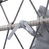 RoyalCraft Hanging Egg Chair Outdoor Swing Chair with Stand, Hammock Chair Indoor, Patio Boho Wicker Hanging Chair with Stand 350lbs Capacity for Garden, Balcony, Bedroom, Beige & Gray RoyalCraft