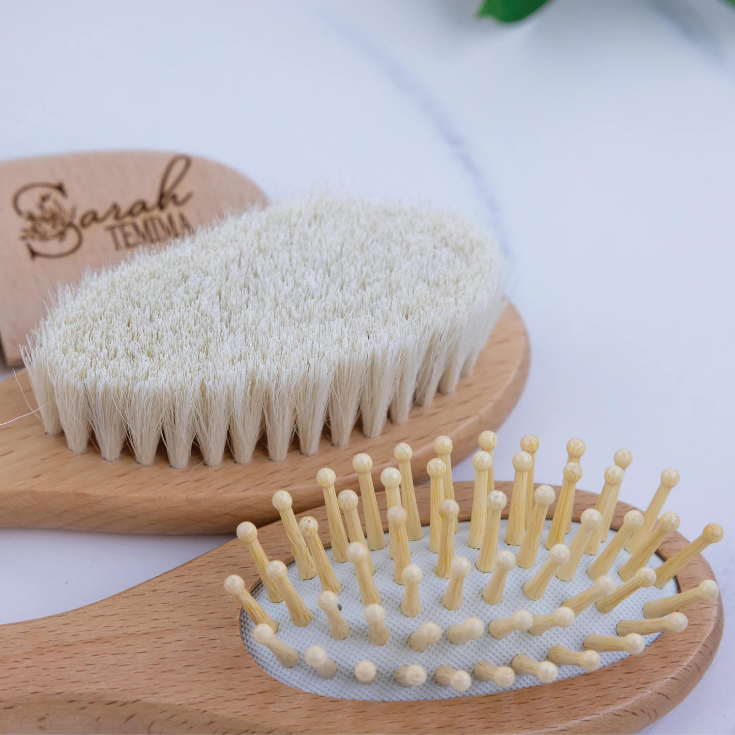 Custom Wooden Baby Brush Set | Personalized Wooden Baby Brush | Personalized Baby Gift Girls | Personalized Baby Gifts | Baby Brush and Comb Set | Custom Baby Gifts | Personalized Gifts - WoodArtSupply