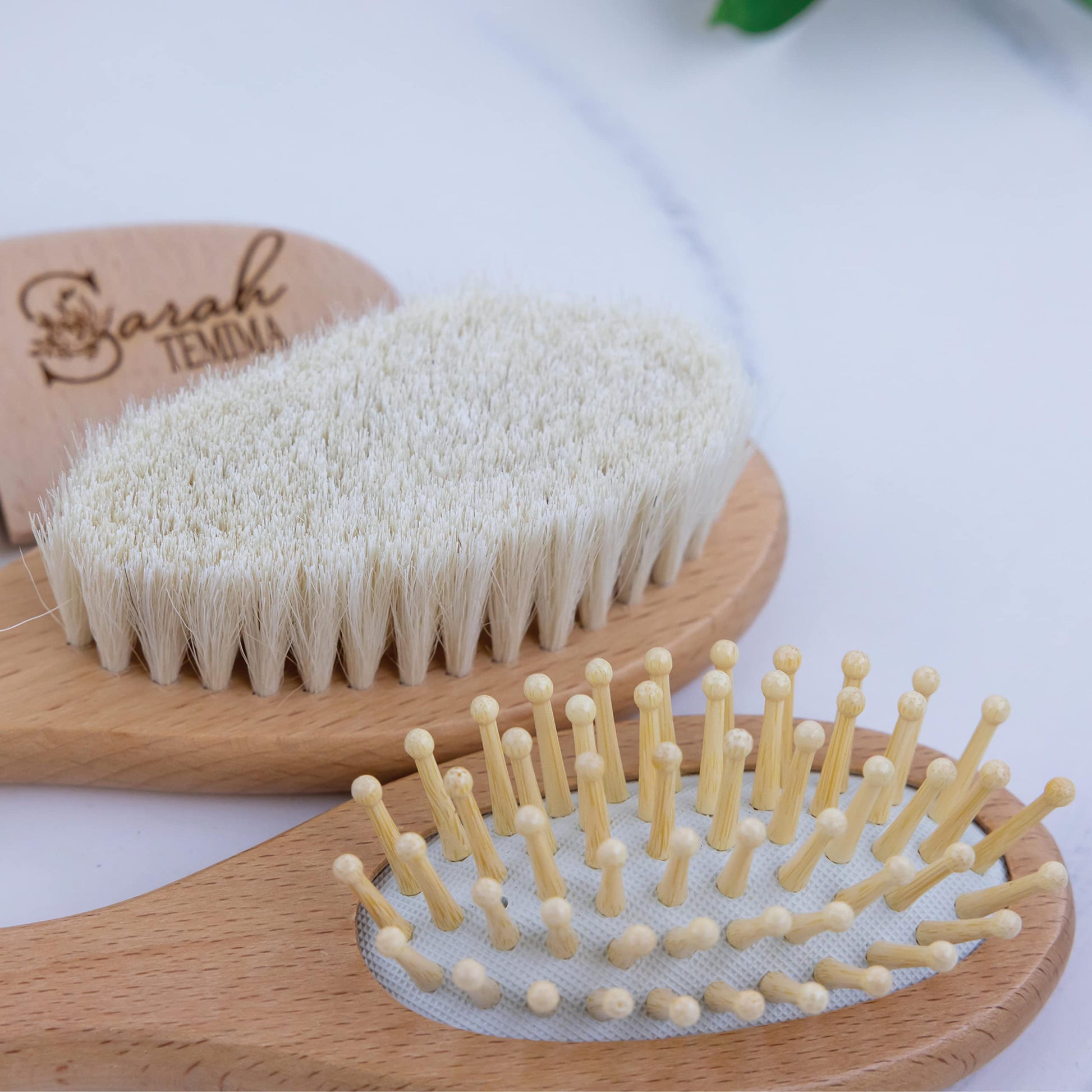 Custom Wooden Baby Brush Set | Personalized Wooden Baby Brush | Personalized Baby Gift Girls | Personalized Baby Gifts | Baby Brush and Comb Set | Custom Baby Gifts | Personalized Gifts - WoodArtSupply