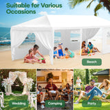 kejector 10'x30' Party Tent, Tents for Parties White Wedding Canopy with 8 Removable Sidewalls Carpas para Fiestas Outdoor Event Tent for Birthday Holiday Garden Patio Backyard kejector