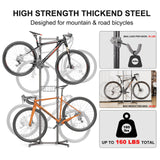 CXWXC 2-/4-Bike Storage Rack with Basket - Bike Rack Garage for Road, Mountain and Hybrid Bike Garage & Home (For 4 bikes) CXWXC