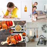 36 Pcs Wooden Mini Cutting Board with Handle Unfinished Wood Craft Mini Charcuterie Boards Paddle Blank Small Chopping Board for DIY Kitchen Cooking Vegetables Decor (9.4 x 3.5 Inch) Marsui