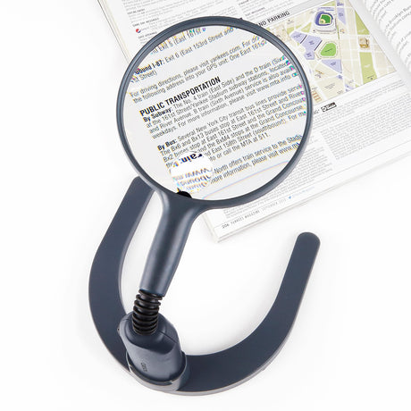 Carson MagniLamp LED Lighted 2x Hand Held or Hands Free Hobby Magnifier with Flexible Gooseneck for Reading, Crafts, Soldering, Jewelry and other Tasks and Hobbies For a Work Bench or Desk Top (GN-55) Carson