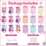 Haooryx Mother's Day Craft Kits for Kids - 45 Sets DIY Tea Cup of Love Greeting Card Making Kits Make Your Own Mother’s Day Party Favor Gift Cards School Art Project Fun Classroom Home Activity Supply Haooryx