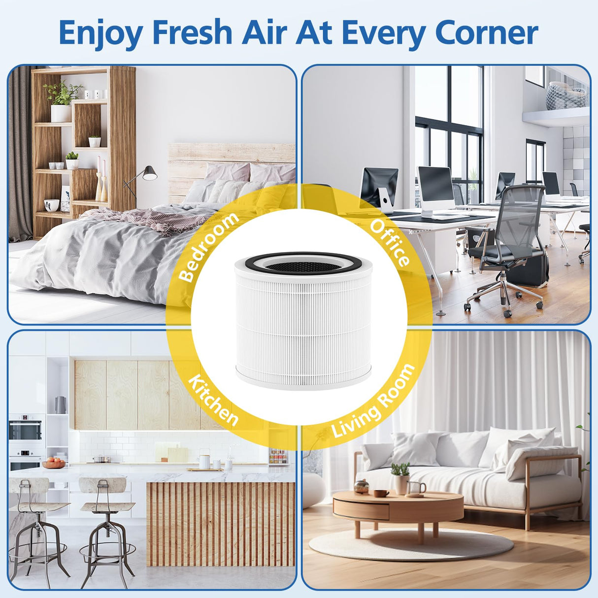 True HEPA Replacement Filter 14 Compatible with 240 Air Puri-fier, 3-in-1 True HEPA Filter Replacement, Grade True HP-14 with Activated Carbon Filter, 240 HP-14 Filter, 2 Pack JORAIR