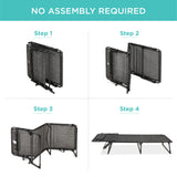 Best Choice Products Patio Chaise Lounge Chair, Portable Outdoor Folding Recliner for Lawn, w/ 8 Positions, Handles, 300lb Capacity - Gray Best Choice Products