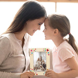 Lesnala 6Pcs Unfinished Wood Picture Frames with 4 Sheets Crystal Diamond Stickers Crafts DIY Kits for Adults Kids Party Present Fits 4 X 6 Inch Photo Lesnala