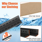 ErgoNova 4 Tier Garage Shelving Wood Storage Shelves 4000 lb Load Capacity Adjustabl Shelf Units 45.6" H*23.6" W*11.8" D Metal Shelving Suitable for Basement Warehouse Pantry,Black ErgoNova