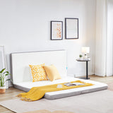 Kingfun Memory Foam Folding Mattress, 4 Inch Gel-Infused Foldable Floor Mattress, Breathable Tri-fold Mattress Topper with Cover, Soft Folding Foldable Portable Floor Guest Bed (Single) Kingfun