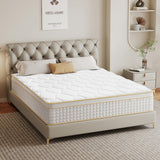 Ruanrest Queen Mattress 12 inch, Hybrid Mattress in a Box with Memory Foam and Pocket Springs for Pressure Relief, Medium Firm Queen Size Mattress, Motion Isolation, CertiPUR-US. Ruanrest