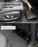 HOLEWOR Car Gun Safe, Small Pistol Safe Biometric Gun Safe for Handgun, Portable Fingerprint Quick Access Handgun Safe for Nightstand Bedside HOLEWOR