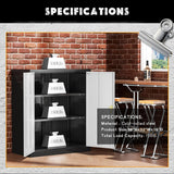 Greenvelly Metal Storage Cabinet,36” Lockable Storage Cabinet with Doors and Adjustable Shelves, Steel Locking File Cabinet for Garage,Home,School,Pantry(Black Grey) Greenvelly