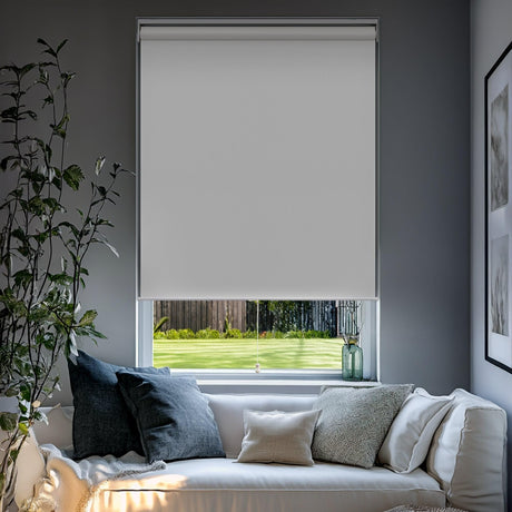 CHICOLOGY Roller Window Shades , Window Blinds , Window Shades for Home , Roller Shades , Window Treatments , Window Blinds Cordless , Door Blinds , Byssus White (Blackout), 30"W X 72"H CHICOLOGY