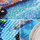 SENQAO Beach Diamond Painting Kits for Adults, Coconut Tree Diamond Art Paintings Kit for Beginners, 5D Full Drill Diamand Art Kits, Gem Art Crafts for Adults Wall Decor 12x16in(Vacation Beach Chair) SENQAO