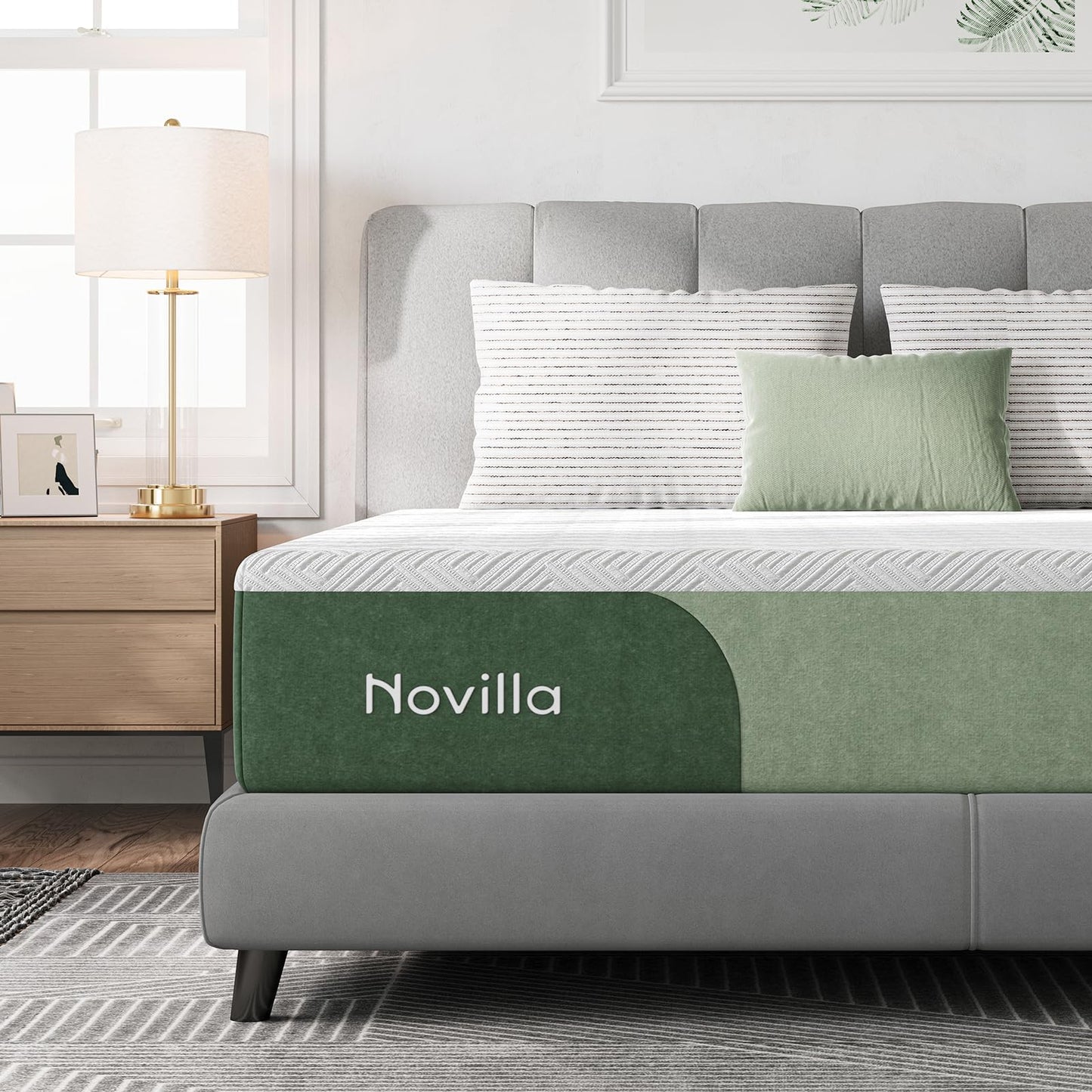 Novilla 12 Inch Twin Size Mattress Memory Foam Mattress with Cooling Gel Foam for Pressure Relief Twin Foam Mattress in a Box Medium Plush Twin Bed Mattress