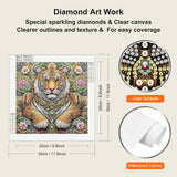 WSLWXSHM 5D Special Shape Diamond Art Kits for Beginners, Diamond Painting Kits for Adults Tiger, Crystal Rhinestones Diamond Painting for Home Wall Decoration Gift 12×12inch/30×30cm, Animal WSLWXSHM