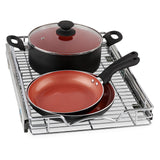 HOLD N' STORAGE Pull Out Cabinet Organizer, Heavy Duty-w/Lifetime Limited Warranty -11”W x 17”D-Requires At Least 12-1/4” Cabinet Opening, Steel Metal Cabinet Drawers Slide Out, Chrome Finish HOLDN’ STORAGE