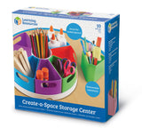 Learning Resources Create a Space Storage Center - 10 Piece set Desk Organizer for Kids, Art Organizer for Kids, Crayon Organizer, Homeschool Organizers and Storage Learning Resources